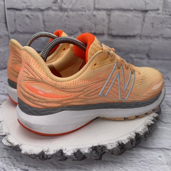 New Balance Women's Fresh Foam X 860 V12 Running Shoe Size 10.5 D Orange Gray - Picture 7 of 12